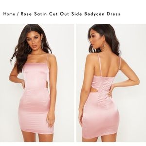 NWT PLT Satin Pink Bodycon